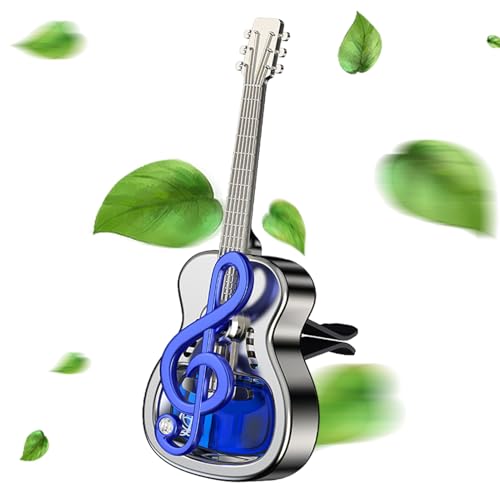 Difusor aromático – Ambientador para coche de 10 pulgadas | Diseño de guitarra ABS – Difusor de aire con clip de ventilación con fragancia de vegetal para coche, camión, furgoneta o uso domésti