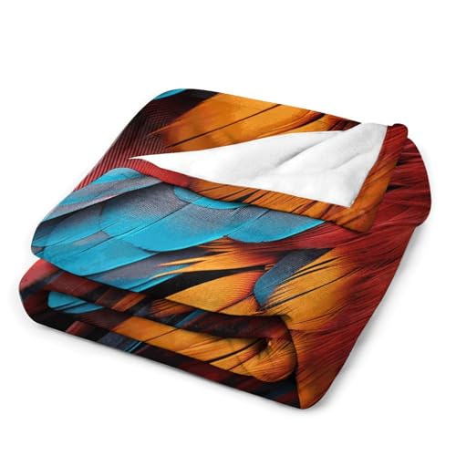 Couverture en flanelle douce de qualité supérieure jeté de lit imprimé plumes - 4