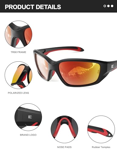 Image of BIRCEN Sport Polarized Sunglasses for Men - Women:UV Protection Shades for Fishing Driving Cycling Running