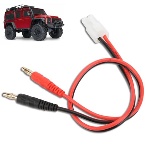 Charger Adapter Cable, 316mm RC Connector 16 AWG Male Plug to 4 mm Banana Plug Male Charging Adapter Cable for RC Car