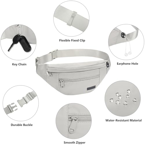 Image of Crossbody Fanny Pack Trendy Belt Bag for Women Men 4-Zipper Pockets Gifts for Enjoy Sports Yoga Festival Workout Running Casual Wallets Waist Pack Travel Bag Carrying All Phones