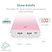 ROMOSS Sense 6 20000mAh 2-Port Power Bank, Large Capacity Portable Charger External Batteries with 2.1A / 1A Output and LED Indicator for iPhone Samsung Smartphone iPad and Tablet - Pink