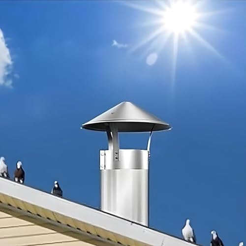 Tapa de chimenea de acero inoxidable con cubierta redonda ajustable de 240mm 8