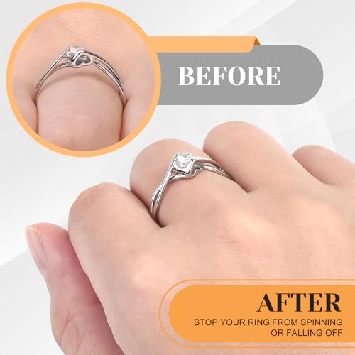 ring sizers for loose rings ring guards for loose rings fit any rings invisible ring size adjuster never sliding off and spinning 12 pcs