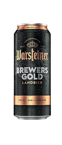 Warsteiner Brewers Gold Dosenbier, mild süffiges naturtrübes helles Landbier, EINWEG (24 x 0.5 L Dose)