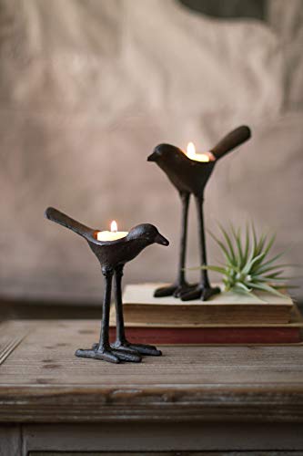 Kalalou CYB1131 Set of Cast Iron Bird Tea Light...