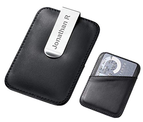 Executive Gift Shoppe | Personalized Faux Leather Money Clip & Wallet with Custom Engraving