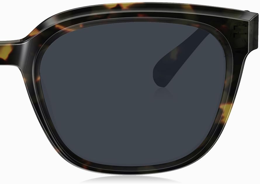 BOLON Men Women Retro D-shape Square Polarized Sunglasses, Exclusive Eyewear Brand of EssilorLuxottica