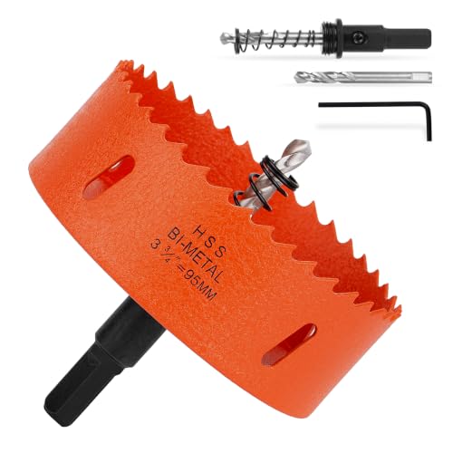 Image of 3-3 /4 Inch Hole Saw 3.75 inch Circle Drill Bit Wood Metal Drywall Plastic Pipe