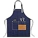 SSB Grembiule da lavoro da uomo, in denim jeans, regolabile, con tasche, grembiule da barbiere, grembiule commerciale, resistente, per casa, laboratorio, lavoro, grigliate, 60 x 80 cm