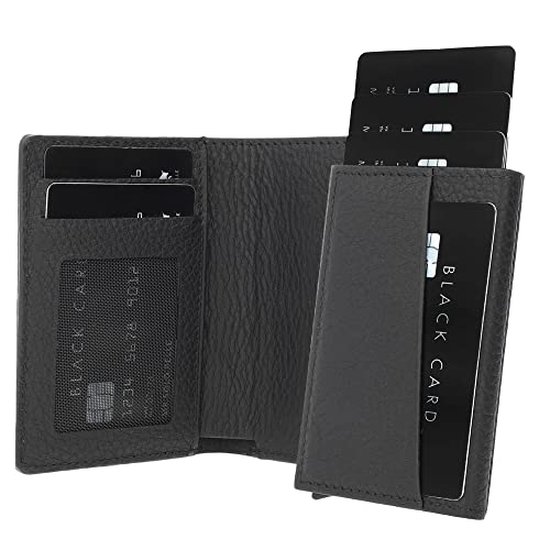 Solo Pelle Portefeuille en cuir avec porte-cartes amovible pour 15 cartes + billets et compartiment à monnaie XL, Taille unique, Portefeuille avec porte-cartes amovible