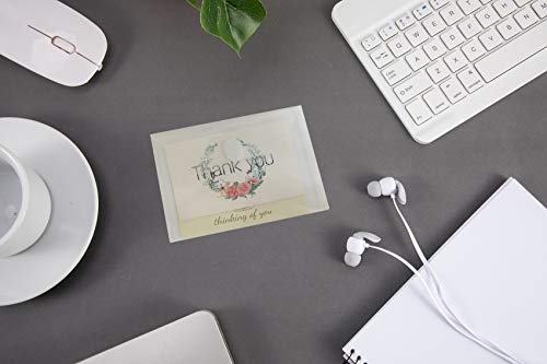 Yessart 5X7 Small Plastic Envelopes Receipt Check Storage File Holder Case 20 Pack Hook & Loop Closure #TOP5