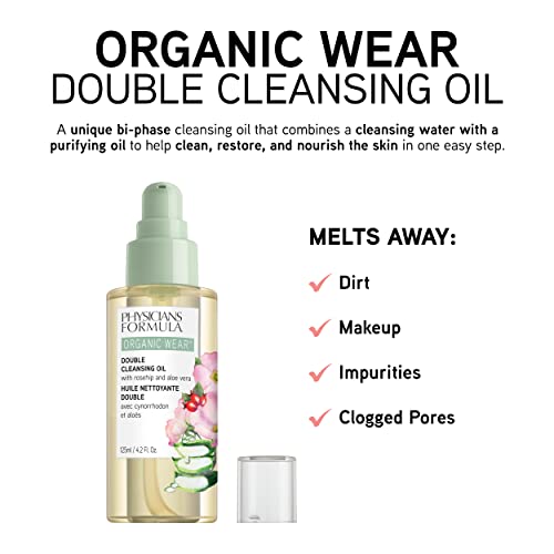 Organic Cleanser By Physicians Formula Organic Wear All Natural Double Cleansing Oil, Nourishing, Purifying, Dermatologist Tested #TOP1