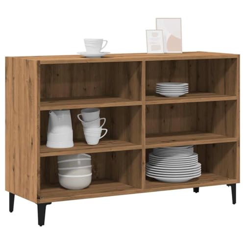 GCHDHAPB Muebles para el hogar y almacenamiento, bufés y aparadores, aparador de roble artesanal, 103,5 x 35 x 70 cm, madera de ingeniería
