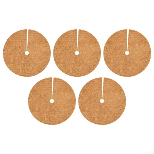 Estera de coco, estera redonda de palma de coco estera plana maceta de flores, estera apretada anti-hierba coco palma Mat varios tamaños personalizable