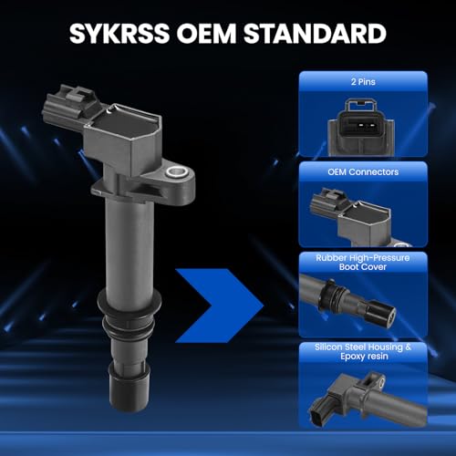 Image of Set of 6 UF270 Ignition Coil Pack Compatible with Dodge Dakota Ram 1500 3.7L 5.7L Compatible with Jeep Grand Cherokee Raider V6 V8 Replaces 56028138AB 56028138AD UF297C1231
