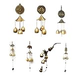 Dzwonki wietrzne w stylu vintage, metalowe dzwonki wietrzne, chińskie dzwonki Feng Shui, wisząca ozdoba na szczęście, do domu, ogrodu, na taras, podwórko, wisząca dekoracja, prezent (słoń 2)