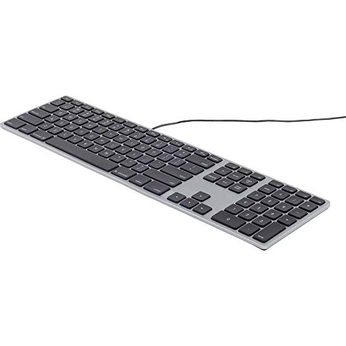 Matias FK318B-DE Aluminium USB Tastatur Deutsch, QWERTZ, Mac Space Grey