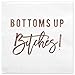 Andaz Press Bottoms Up, Funny Quotes Cocktail Napkins, Rose Gold Foil, Bulk 50-Pack Count 3-Ply Disposable Fun Beverage Napkins for Birthday Party, Holiday, Thanksgiving, Christmas, New Year’s Eve Bar