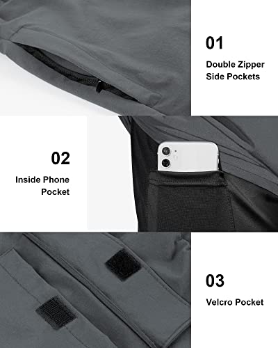 Mens Swim Trunks With Compression Liner 7" Inseam Quick Dry Bathing Suit Beach Shorts Swimming Trunks With Pockets, Dark Grey, Xxl #TOP1