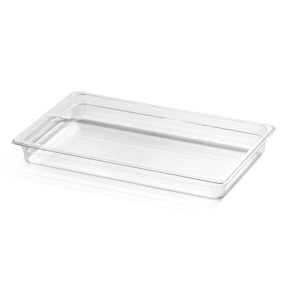 Polycarbonat Behälter | GN 1/1 | 53x32.5x0 cm | Gastronormbehälter | für Chafing Dish, Bain Marie, Saladette, 6,5cm, (FG06716)