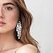 Long Dangle Fringe Chandelier Earrings for Women - Punk Metal Chain, Hypoallergenic Lightweight Tassel Drop (Fringe Silver)