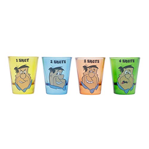 Conjunto c/ 4 Copos Shot 50ml Os Flintstones Fred