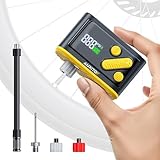 AUXITO Mini Pompe à vélo,avec manometre,Pompe à vélo électrique 120 PSI avec adaptate...