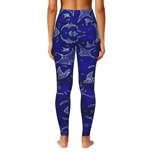 Conjunto de leggings con estampado de peces exclusividad para fitness 4