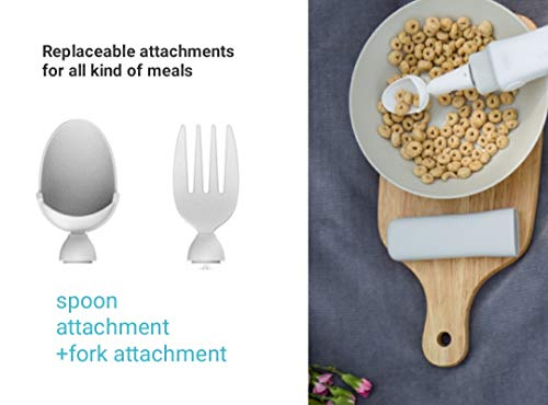 GYENNO Bravo Twist Parkinson Spoon for Hand Tremor, Steady Spoon with Self Stabilizing Smart Lift Kit for Parkinsons Patients,Partable and Great Size,Spoon and Fork Kits