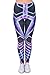Produktbild kukubird Printed Patterns Women's Yoga Leggings Gym Fitness Running Pilates Tights Skinny Pants Size 6-10 Stretchable-Cyber