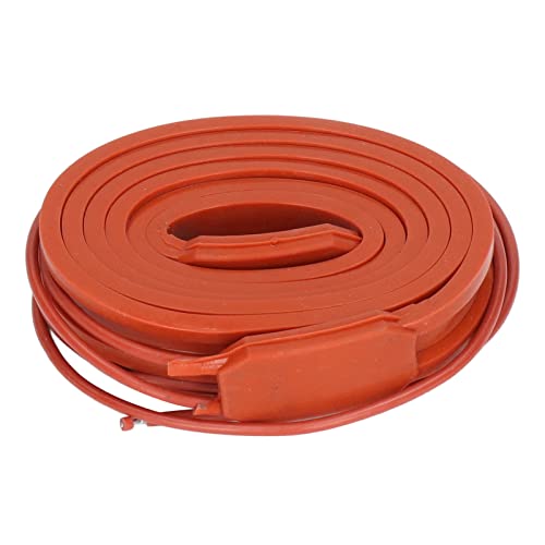 VOBOR Banda de calefacción de silicona Calentador de cinta de calor Calentador de cinturón Impermeable 15x1000mm 75W 220V AC Cover