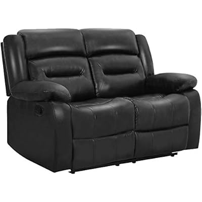 FDW Recliner Chair Set Manual Recliner PU Leather Sofa and Couch Theater Seating Motion for Home Living Room from FDW