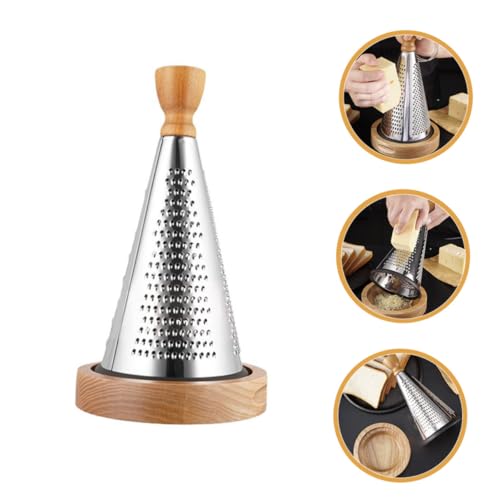 Rallador de queso de acero inoxidable con mango de madera miniatura 5