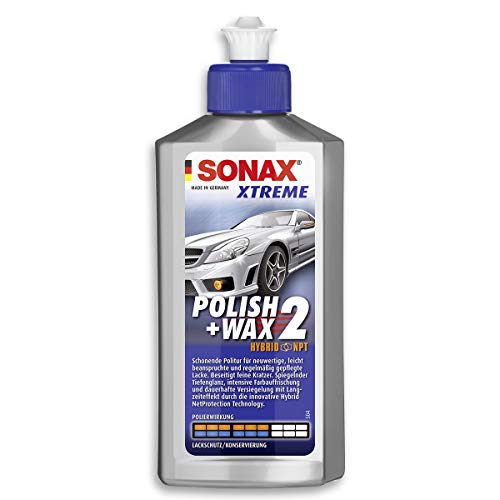SONAX XTREME Polish+Wax 2 (250 ml) pour peintures neuves ou peu altérées avec protection durable | Réf: 02071000