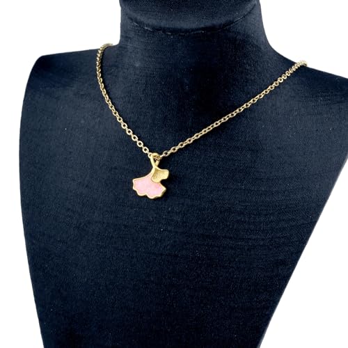 LQRI Dainty Ginkgo Leaves Necklace Golden Brass Leaves Gift Plant Jewelry Ginkgo Leaf Lucky Lharm Pendant Gift3