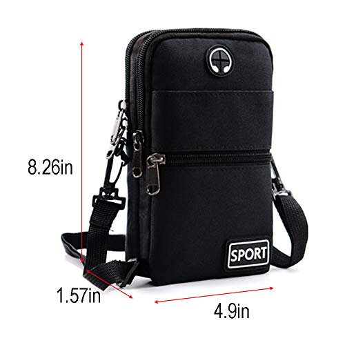 Crossbody Bag Cell Phone Holster Case With Blet Loop Shoulder Purse With Strap Waist Nylon Pack Sling Pouch Waterproof Holder For Iphone,Passport,Samsung #TOP5