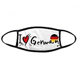 Größe: 19 * 10,5 cm DIYthinker I love DEUTSCHE Wort Flagge Love Heart Illustration Muster Face Anti-Staub Maske Anti Kalten Maske Geschenk