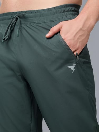 Image of TECHNOSPORT Mens Woven Regular Fit Activewear Joggers for Running, Gym, Sports and Regular Use Stretchable, Colorblock and Antimicrobial