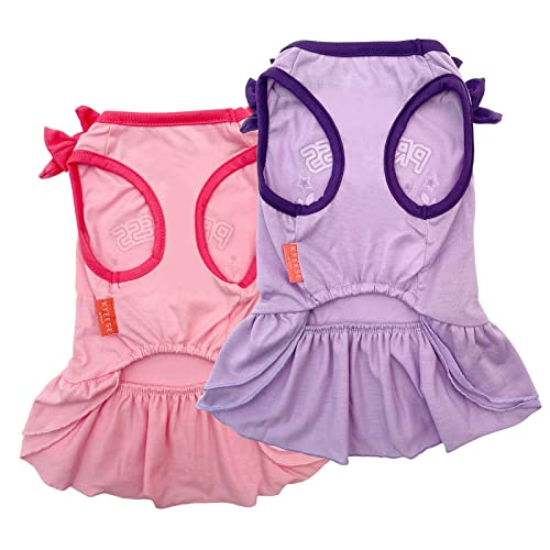 Kyeese 2Pack Dog Dresses Princess Bowtie Doggie Sundress Dog Dress For Small Dogs #TOP6