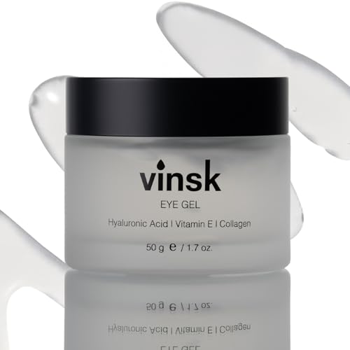 vinsk® Augencreme Eye Gel 50ml | Feuchtigkeitscreme für die Augen mit Hyaluron + Vitamin E + Kollagen | effektive Augenpflege gegen Falten Tränensäcke Augenringe | Augenserum jetzt ansehen