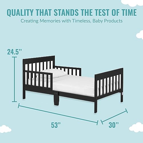 image for Dream On Me Finn Toddler Bed in Black, Greenguard Gold and JPMA Certif