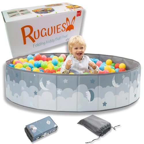 RUGUIES- Piscina di Palline per bambini- Piscina con Palline Pieghevole- Parco giochi con Palline- Per uso Interno ed...