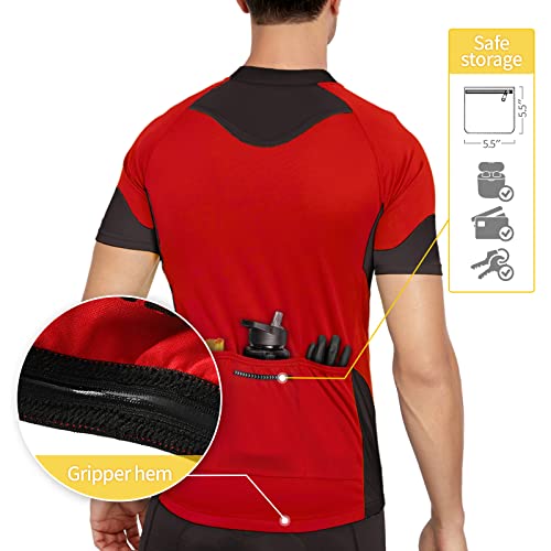 image for BERGRISAR Men's Basic Cycling Jerseys Short Sleeves Mountain Bike Bicy