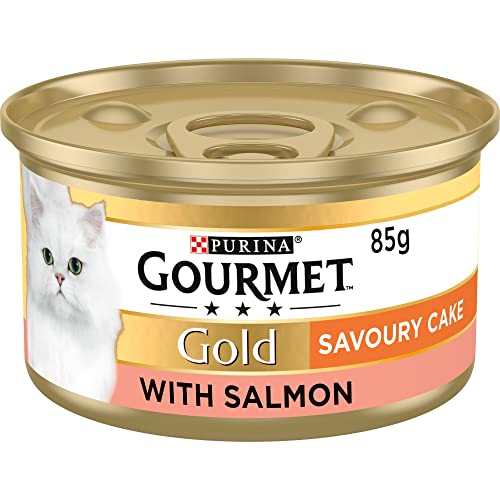 GOURMET Gold Savoury Cake Salmon Wet Cat Food 85g (Pack of 12)