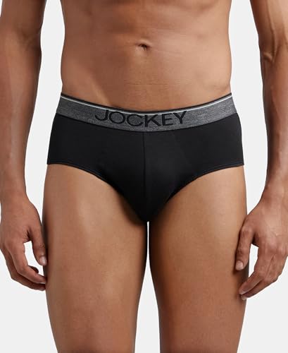Image of Jockey 8037 Men's Super Combed Cotton Solid Brief with Ultrasoft Waistband (Pack of 3)