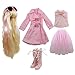 EVA BJD Set di modo copre Parrucche Scarpe Calzini Accessori Set completo per 1/3 21-23inch 60 centimetri BJD Dolls (Via)
