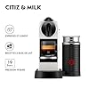 De'Longhi Nespresso CitiZ & Milk EN267.WAE, Machine à Café en Capsules avec Mousseur de Lait, Machine à Café pour une Tasse, Cappuccino, 19 Bars, 2 Tailles de Tasses, Ensemble D'Accueil Inclus, Blanc