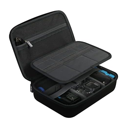 JSVER Hard Case for GoPro Cameras Carrying Case For Gopro Hero 13/12/11/10/9/8/7/AKASO EK7000/AKASO Brave 4 4K /Brave 7 LE/Brave 8/AKASO V50X /insta360 and Other Action Cameras