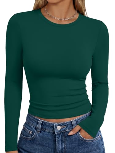 Image of Trendy Queen Womens Long Sleeve T Shirts Fall Fashion Basic Y2K Tops 2026